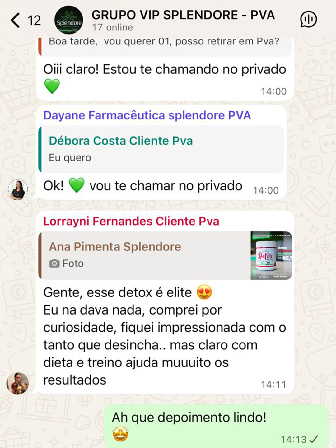 Depoimento de cliente 1